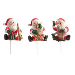 3 adornos de Papá Noel para tronco de Navidad