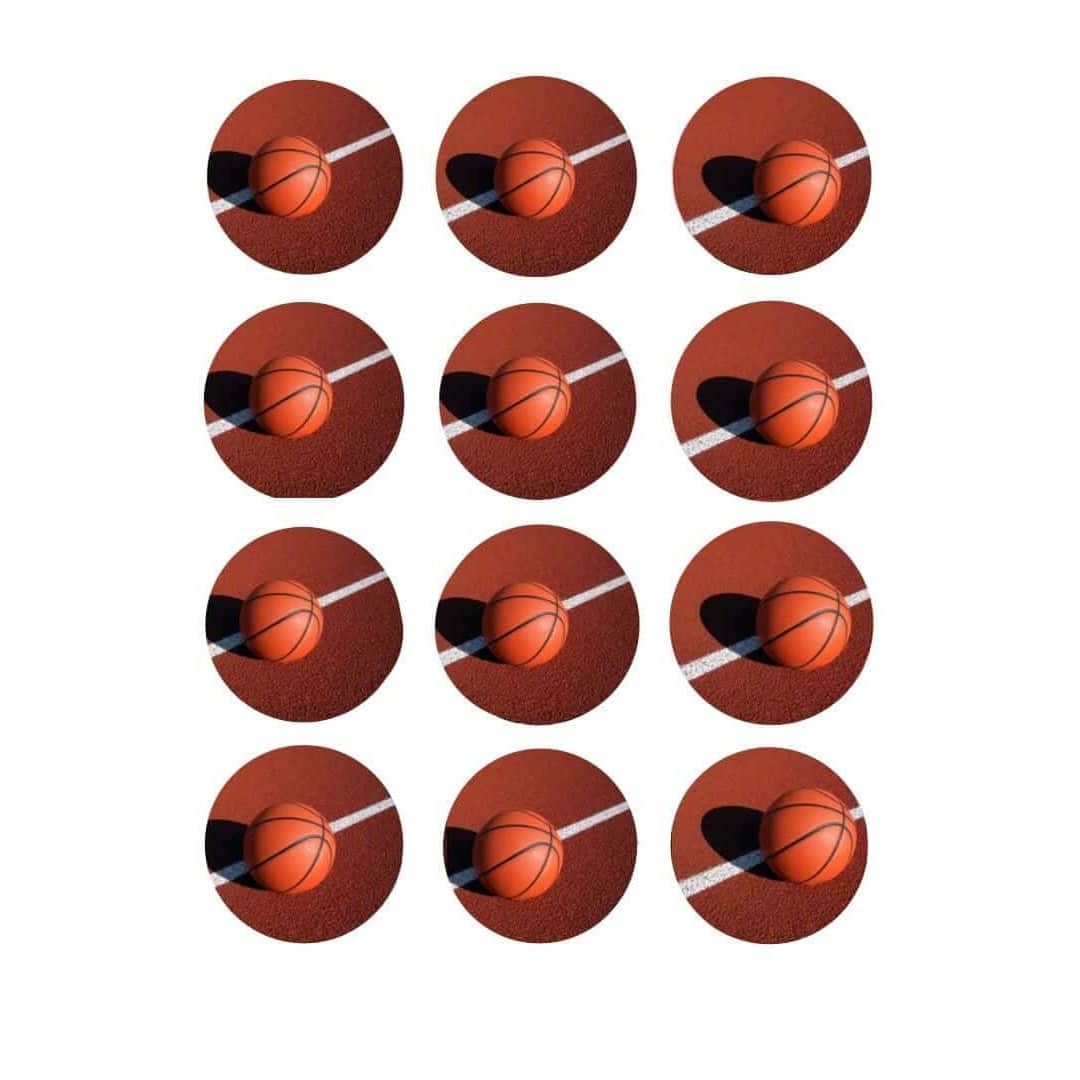 12-Mini-discos-de-baloncesto-de-azúcar