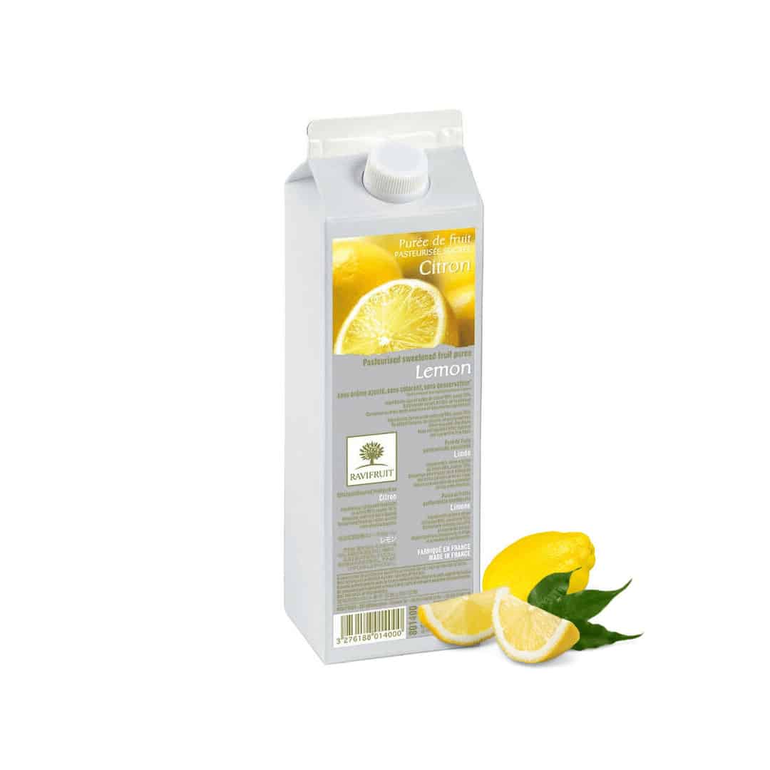 puré de fruta-limón