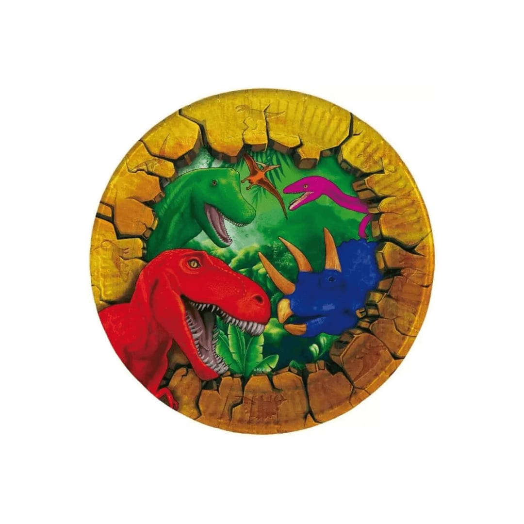 8 platos de cumpleaños de dinosaurios