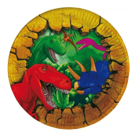 8 platos de cumpleaños de dinosaurios
