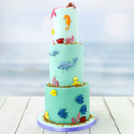 pastel con temática marina