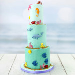 pastel con temática marina