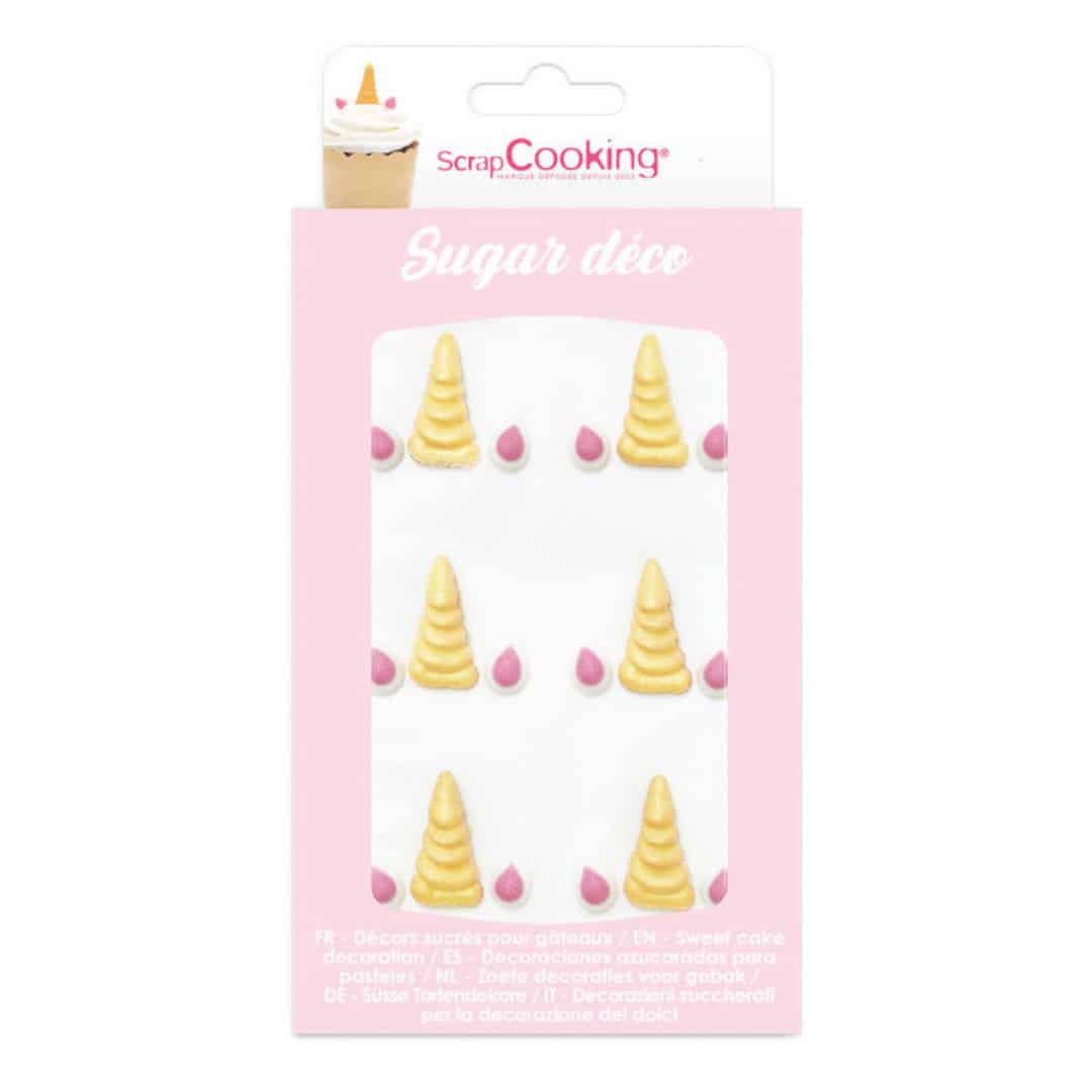 decoración-de-azúcar-unicornio