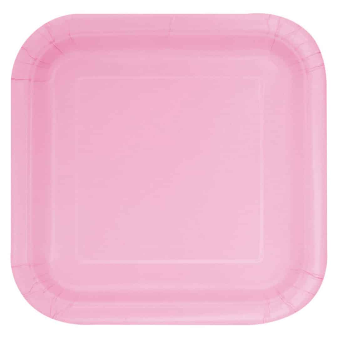 platos-postre-cuadrados-de-carton-rosa