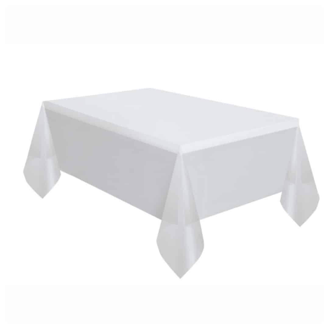 mantel transparente en la mesa