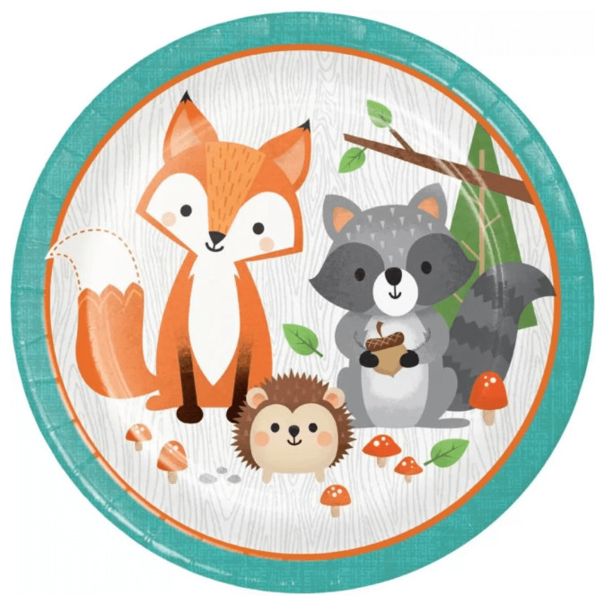 plato de animales del bosque