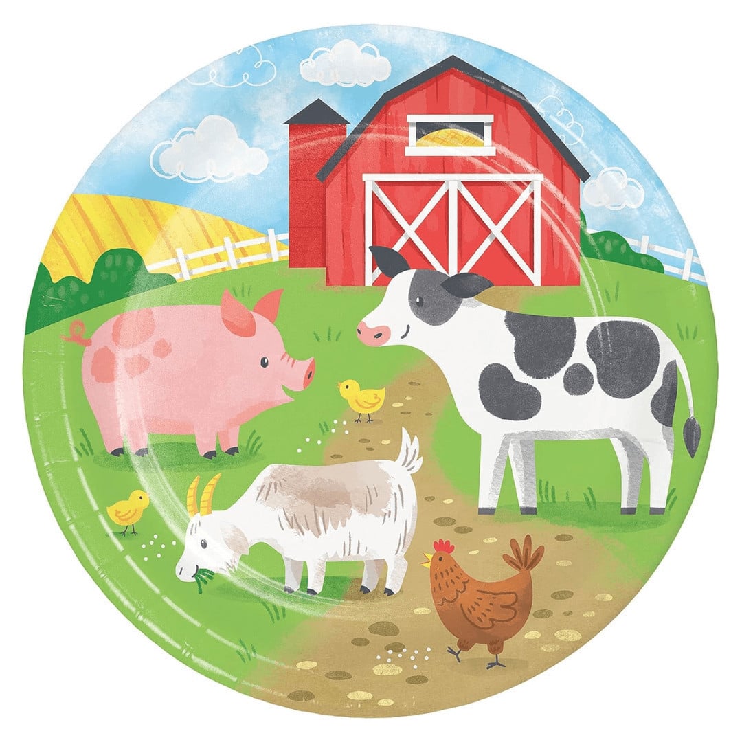 Platos de animales de granja