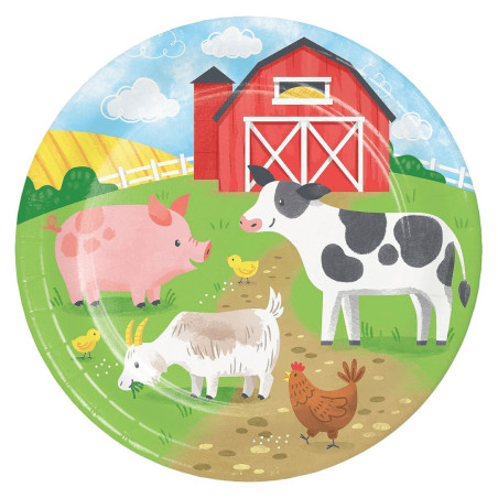 Platos de animales de granja
