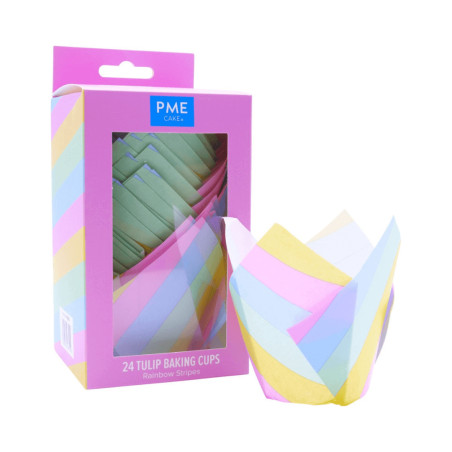 paquete de caja de cupcakes multicolor