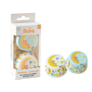 36 cajas para cupcakes de osito bebé