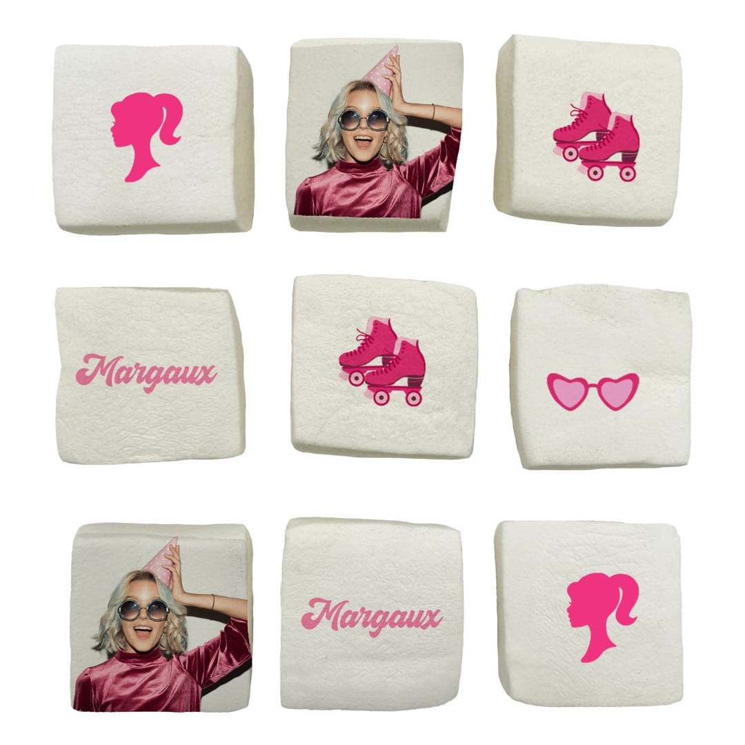 malvaviscos personalizados tema muñeca