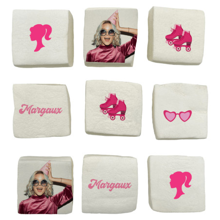 malvaviscos personalizados tema muñeca