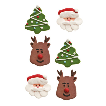 6 temas navideños de azúcar | tronco de navidad