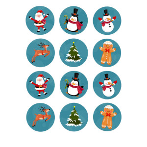 mini-discos-azúcar-comestible-navidad