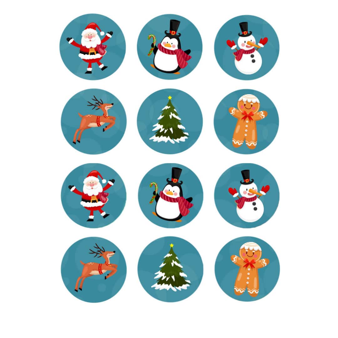 mini-discos-azúcar-comestible-navidad