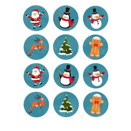 mini-discos-azúcar-comestible-navidad
