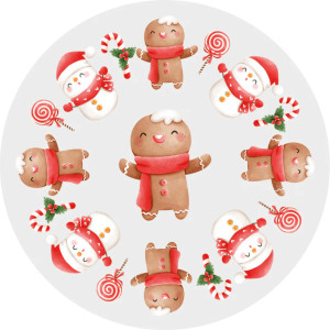 60 estuches para cupcakes de Papá Noel y sus amigos