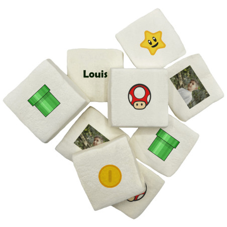 Malvaviscos personalizables para videojuegos de champiñones