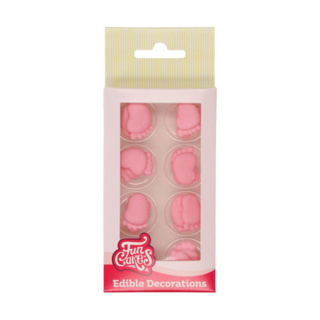 baby-shower-de-piecitos-rosados-en-pastel-de-azúcar