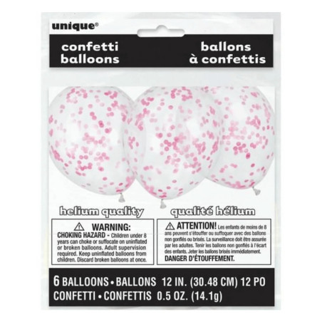 bolsa que contiene globos de confeti