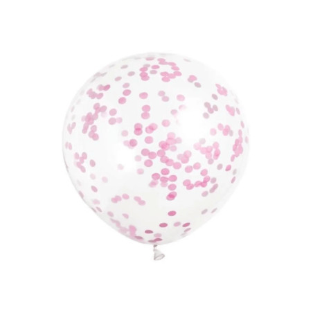 globos de confeti rosa