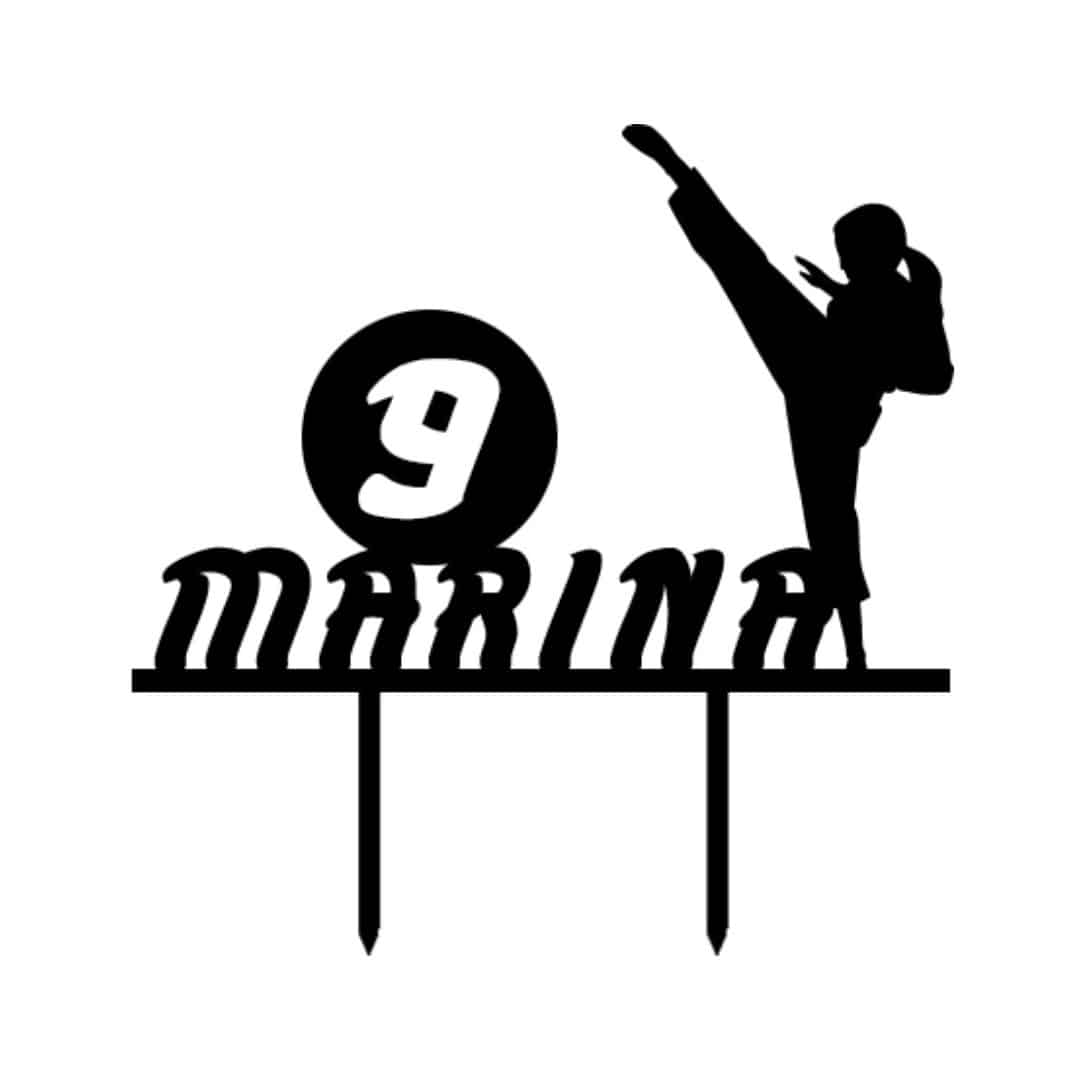 cake-topper-karate-mujer-personalizable