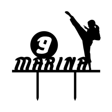 cake-topper-karate-mujer-personalizable
