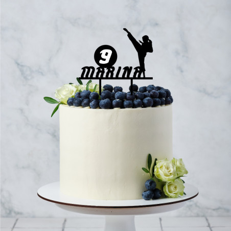cake-topper-arte-marcial-mujer-personalizable