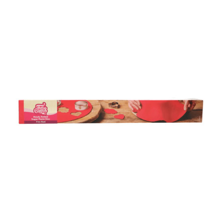 pasta de azúcar roja preenrollada