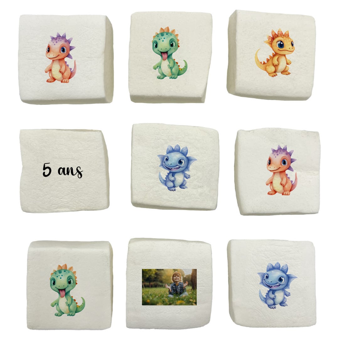 malvaviscos de dinosaurio personalizados