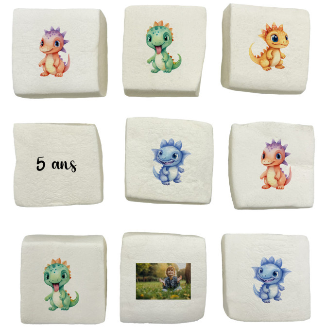 malvaviscos de dinosaurio personalizados