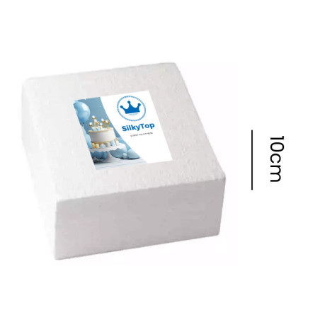 Dummy cake cuadrado de seda de 10 cm de alto