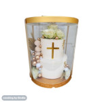 caja redonda de oro