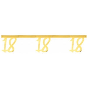 Banner dorado de 18 años
