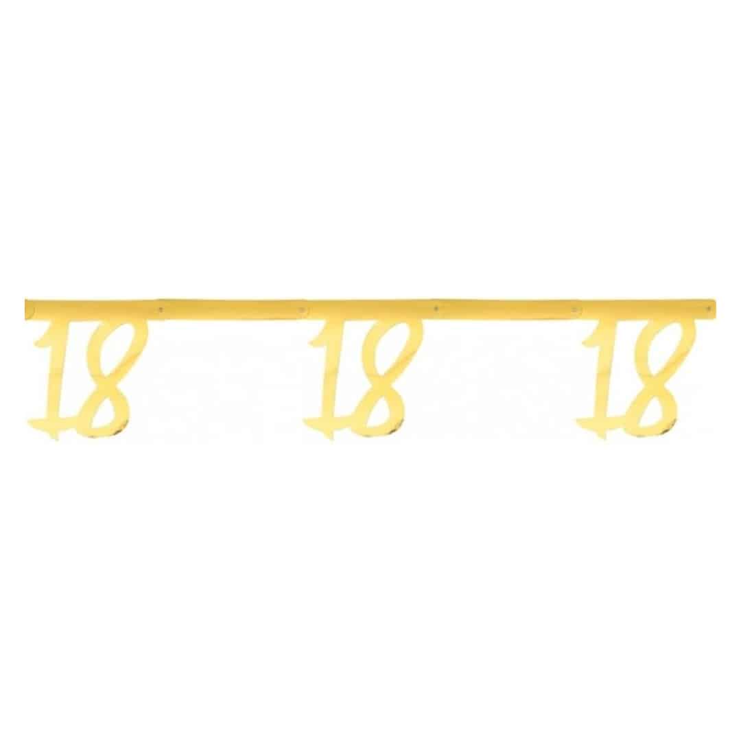 Banner dorado de 18 años