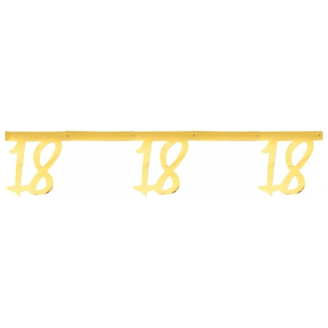 Banner dorado de 18 años