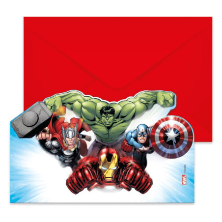 6 tarjetas de cumpleaños de los vengadores