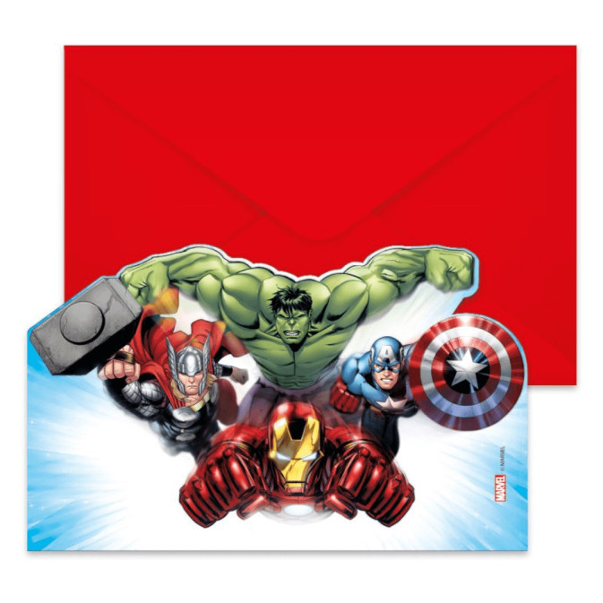 6 tarjetas de cumpleaños de los vengadores