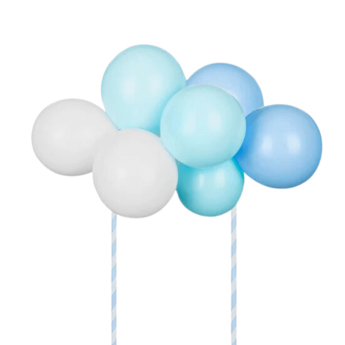 pastel de cumpleaños globos azules