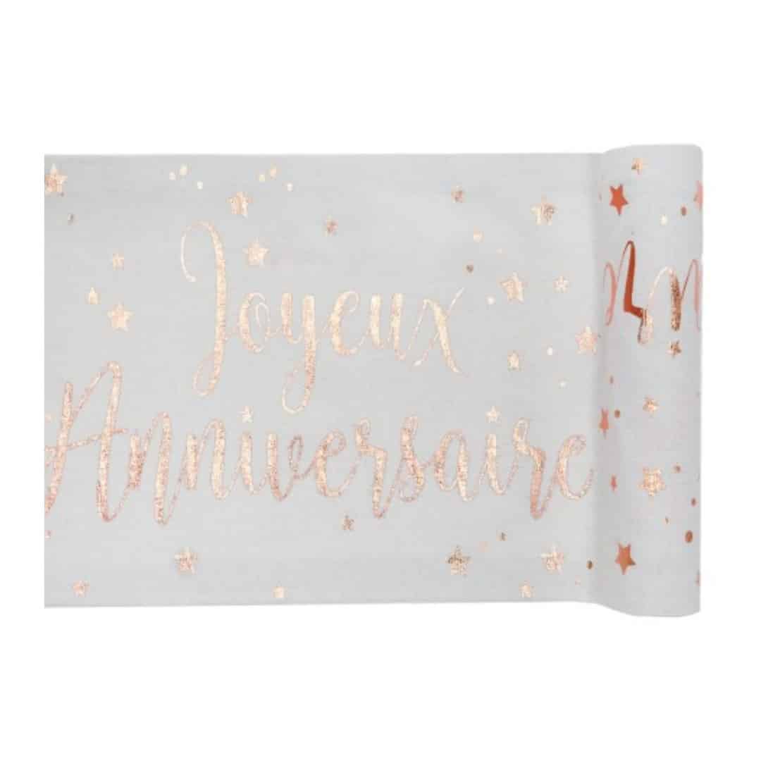 camino-de-mesa-rosa-oro-feliz-cumpleanos