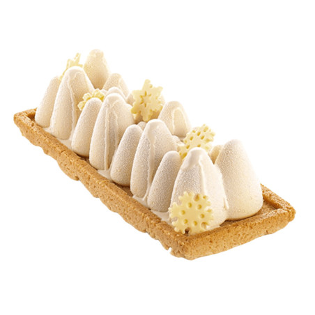 pastel de vainilla con brillo helado