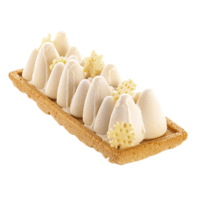 pastel de vainilla con brillo helado
