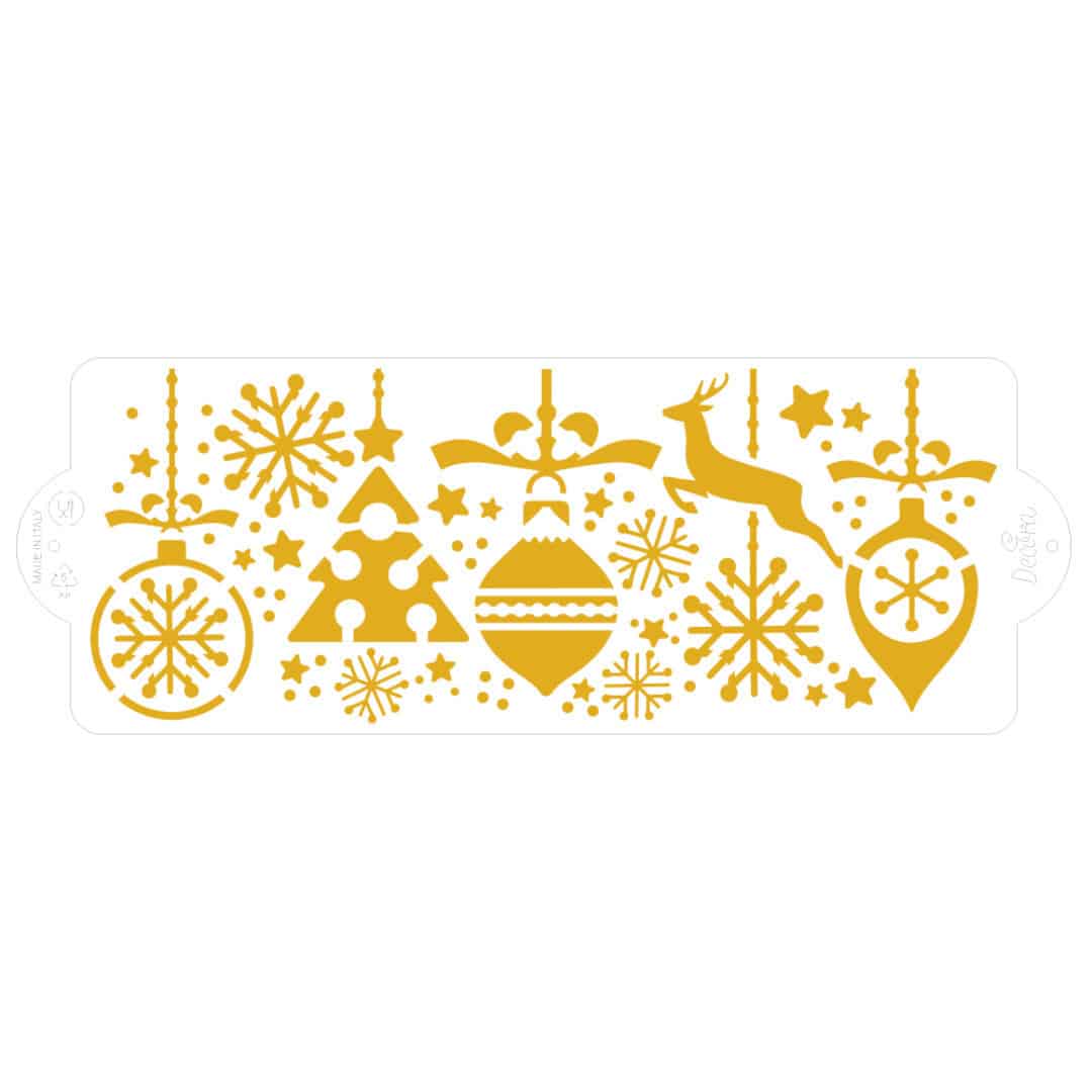 escena de navidad pastel stencil decoracion