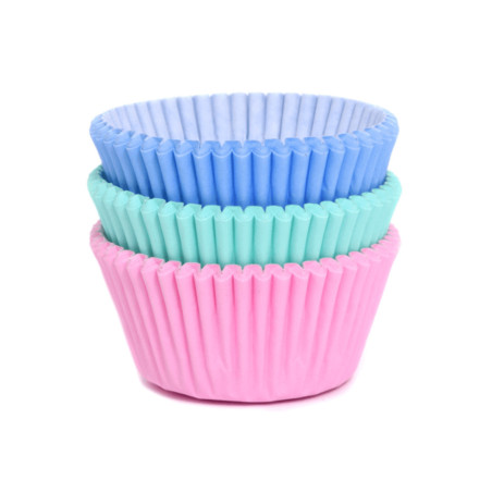 estuche para cupcakes en colores pastel