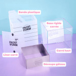 Detalles del kit cuadrado con forma de escarcha