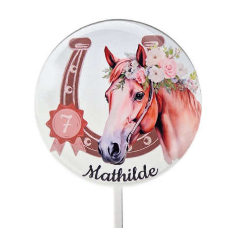 topper de pastel de equitación personalizable