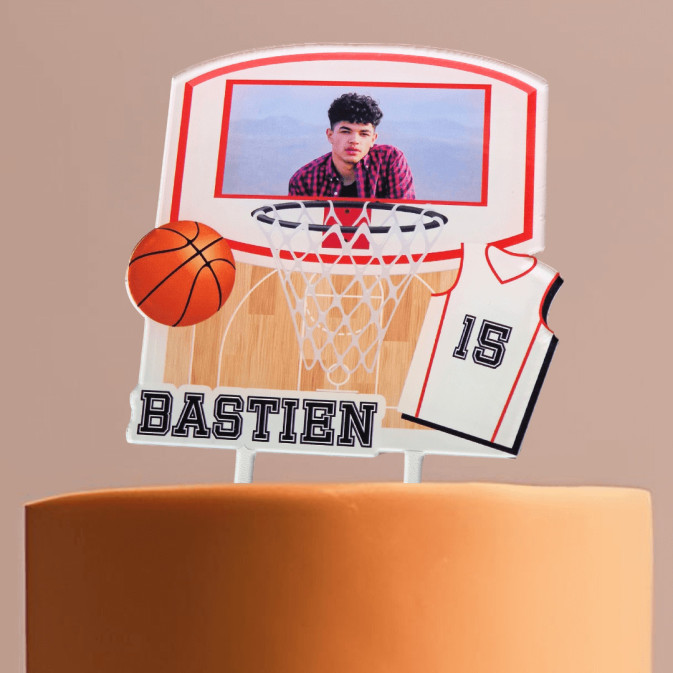 pastel topper baloncesto pero en pastel