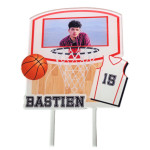 adorno de pastel de baloncesto personalizable