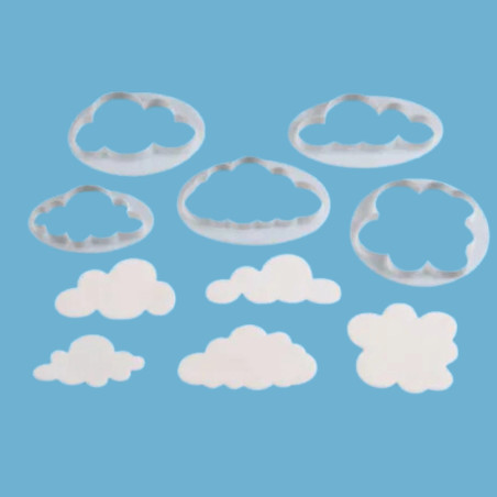 5 cortadores de galletas de nubes